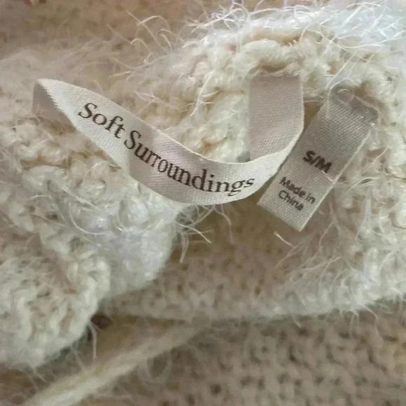 Soft Surroundings Fuzzy Flyaway Vest Cardigan S/M - Picture 5 of 6